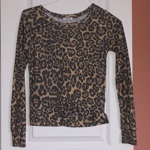 Delia*s Long Sleeve Cheetah Print Top